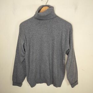 Mark Shale Cashmere Sweater Vintage Grey Turtleneck Pullover